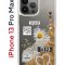 Чехол-накладка iPhone 13 Pro Max Kruche Print Крафтовые наклейки