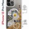 Чехол-накладка iPhone 13 Pro Max Kruche Magrope Print Крафтовые наклейки