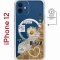 Чехол-накладка iPhone 12/12 Pro Kruche Print Крафтовые наклейки