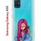 Чехол-накладка Samsung Galaxy A51 (582691) Kruche PRINT Pink Hair