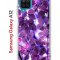 Чехол-накладка Samsung Galaxy A12 Kruche Print Purple leaves