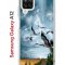 Чехол-накладка Samsung Galaxy A12 Kruche Print Журавли