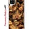 Чехол-накладка Samsung Galaxy A12 (594609) Kruche PRINT Котик с рыбками