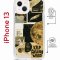 Чехол-накладка Apple iPhone 13 (610629) Kruche PRINT Стикеры Космос