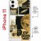 Чехол-накладка Apple iPhone 11 (598920) Kruche PRINT Стикеры Космос