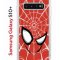 Чехол-накладка Samsung Galaxy S10+ Kruche Print Человек-Паук красный