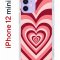 Чехол-накладка iPhone 12 mini Kruche Print Сердце