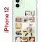 Чехол-накладка iPhone 12/12 Pro Kruche Print Коты-Мемы