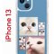 Чехол-накладка iPhone 13 Kruche Print Коты