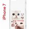 Чехол-накладка Apple iPhone 7 (580667) Kruche PRINT Коты