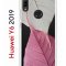Чехол-накладка Huawei Y6 2019/Honor 8A/Honor 8A Pro/Honor 8A Prime/Y6s 2019 Kruche Print Pink and white