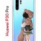 Чехол-накладка Huawei P30 Pro Kruche Print Девочка с мишкой