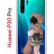 Чехол-накладка Huawei P30 Pro Kruche Print Девочка с мишкой