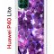 Чехол-накладка Huawei P40 Lite  (588940) Kruche PRINT Purple leaves