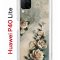 Чехол-накладка Huawei P40 Lite  (588940) Kruche PRINT Белая роза