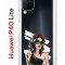 Чехол-накладка Huawei P40 Lite Kruche Print Фэшн леди
