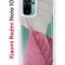 Чехол-накладка Xiaomi Redmi Note 10 Kruche Print Pink and white