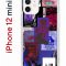Чехол-накладка Apple iPhone 12 mini (588924) Kruche PRINT Стикеры Киберпанк