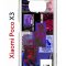 Чехол-накладка Xiaomi Poco X3/Poco X3 Pro Kruche Print Стикеры Киберпанк