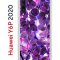 Чехол-накладка Huawei Y6p 2020 (588946) Kruche PRINT Purple leaves