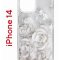 Чехол-накладка iPhone 14 Kruche Print White roses