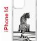 Чехол-накладка iPhone 14 Kruche Print Tiger