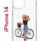 Чехол-накладка Apple iPhone 14  (625957) Kruche PRINT Велосипедная прогулка