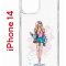 Чехол-накладка Apple iPhone 14  (625957) Kruche PRINT Fashion Girl