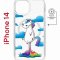 Чехол-накладка iPhone 14 Kruche Magnet Print Flying Unicorn