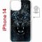 Чехол-накладка Apple iPhone 14  (625959) Kruche PRINT Дикий леопард