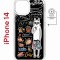 Чехол-накладка Apple iPhone 14  (625959) Kruche PRINT Кот Сочи