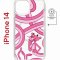 Чехол-накладка iPhone 14 Kruche Magnet Print Розовая Пантера