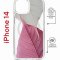 Чехол-накладка Apple iPhone 14  (625960) Kruche PRINT Pink and white
