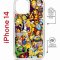 Чехол-накладка iPhone 14 Kruche Magrope Print Симпсоны