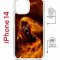 Чехол-накладка Apple iPhone 14  (625960) Kruche PRINT Конь огонь