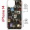 Чехол-накладка Apple iPhone 14  (625960) Kruche PRINT Плейлисты
