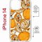 Чехол-накладка Apple iPhone 14  (625960) Kruche PRINT Апельсины