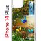 Чехол-накладка iPhone 14 Plus Kruche Print Водопад