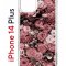 Чехол-накладка iPhone 14 Plus Kruche Print цветы