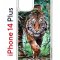 Чехол-накладка Apple iPhone 14 Plus (625954) Kruche PRINT Крадущийся тигр