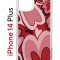 Чехол-накладка Apple iPhone 14 Plus (625954) Kruche PRINT Сердечки