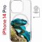 Чехол-накладка iPhone 14 Pro Kruche Magnet Print Змея