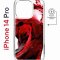 Чехол-накладка Apple iPhone 14 Pro (625964) Kruche PRINT Вино