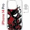 Чехол-накладка iPhone 14 Pro Kruche Magnet Print Spider-Man-Venom