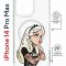 Чехол-накладка Apple iPhone 14 Pro Max (625963) Kruche PRINT Tattoo Girl