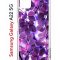 Чехол-накладка Samsung Galaxy A22s 5G Kruche Print Purple leaves