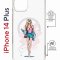 Чехол-накладка Apple iPhone 14 Plus (625962) Kruche PRINT Fashion Girl