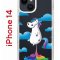 Чехол-накладка Apple iPhone 14  (625957) Kruche PRINT Flying Unicorn