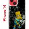 Чехол-накладка iPhone 14 Kruche Print Барт Симпсон