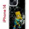 Чехол-накладка iPhone 14 Kruche Print Барт Симпсон